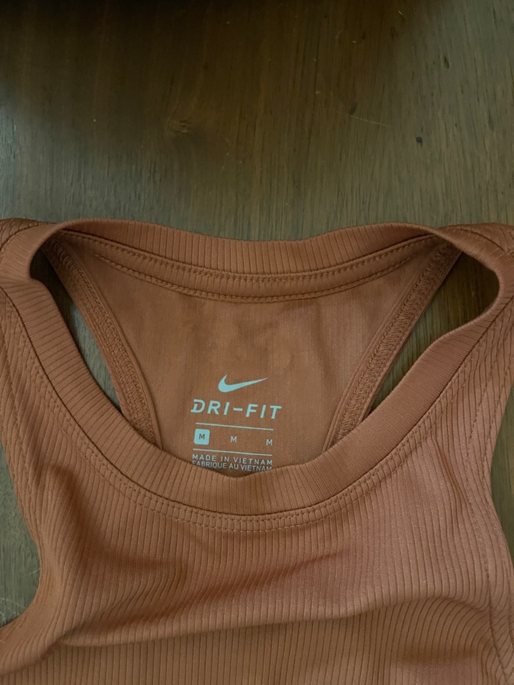 Nike Rust Ribbed Racerback Tank Top - Women - Picture 2 of 3